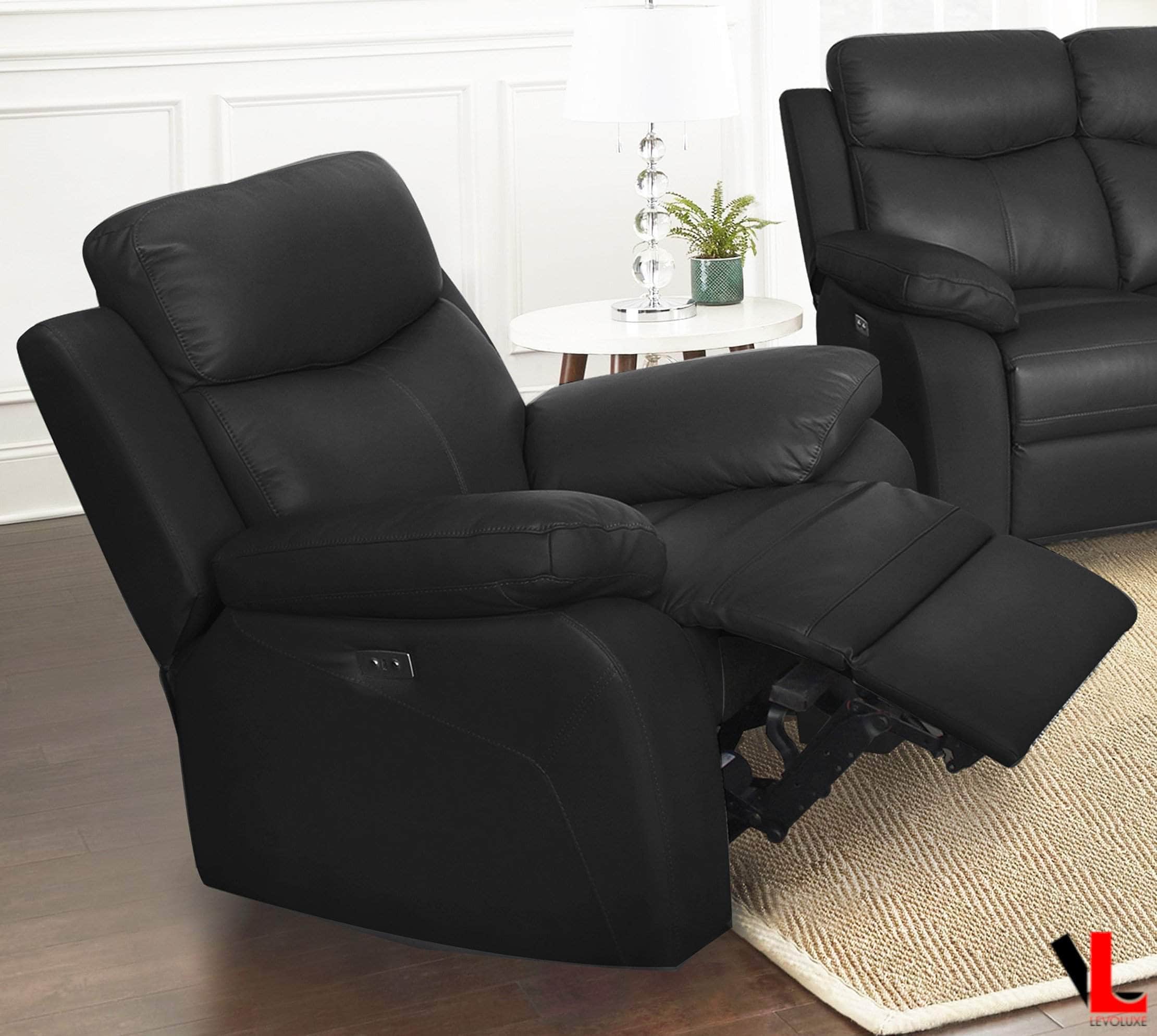 Levoluxe Aveon 38.5 Pillow Top Arm Reclining Chair in Leather